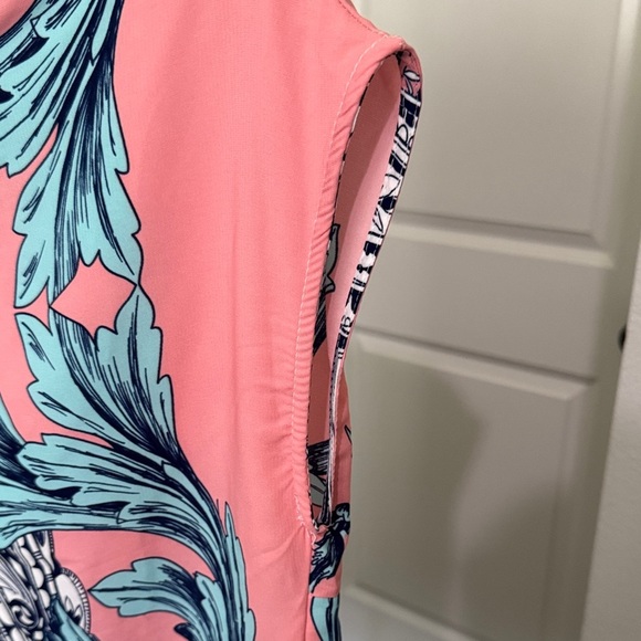 Black Bead Pink and Blue Patterned Dress - Picture 2 of 8